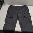 Womens Cargo Leggings Yoga Work Pants with Pockets Gym Athletic Workout Running Hiking High Waisted Tummy Control (X-Large, Black)