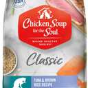 Chicken Soup for the Soul All Natural Premium Indoor w/Hairball Care Adult Dry Cat Food, Real Meat First Ingredient, No By-Products, Supports Intestinal Health, Tuna & Brown Rice, 12lb. Best Before 01/17/26
