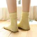 2 Pairs Women's Novelty Glitter Ankle Socks Casual Ladies Bright Retro Sox Piles Sock (Gold)