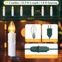 Hohean 20 Pcs C7 LED Bulbs Clip on Candles for Christmas Trees, Pcs Large Flameless Candle Lights, Warm White C7 LED Taper Candle String Lights for Holiday Wedding Party Decoration