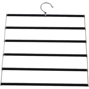 Trouser Hangers Foldable Trouser Rack Trouser Storage Coat Rack Trouser Storage Pants Rack (34cm, Black)