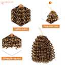 3 x PHOCAS 6Packs 8Inch Jamaican Bounce Crochet Hair for Black Women Deep Wave Crochet Hair Water Wave Crochet Hair Extensions