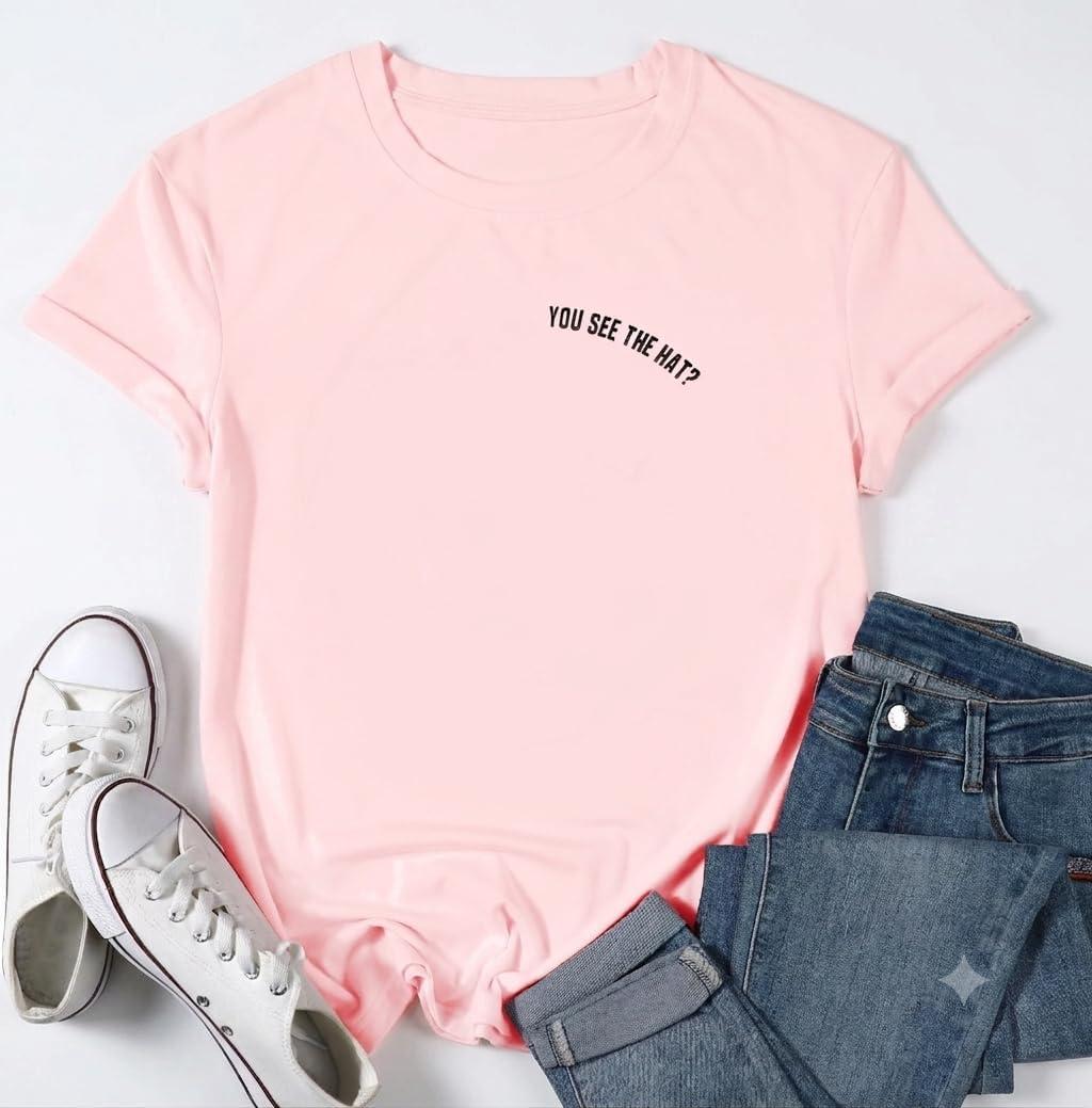 BLANCHES Plus Size Shirt Women Funny Letter Print Tops Cute Vacation Holiday Graphic Tees, 3XL
