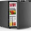 1.6 Cu.ft Mini Fridge with Freezer, Compact Single Reversible Door Refrigerator, Adjustable Thermostat, Ultra Quiet, Energy Efficient for Office, Dorm, Bedroom, Apartment -Black