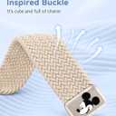 Braided Cartoon Magnetic Clasp Band Compatible with Apple Watch Bands 40/38/41/42/44/45/46/49mm Women Men, Stretchy Elastic Nylon Woven Strap for iWatch Series 11 10 9 8 7 6 5 4 SE/Ultra 3 2 1