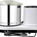 Lakshmi White Black Model 2 L Table Top Wet Grinder with Atta Kneader & Coconut Scrapper | 110 Volt for USA & Canada