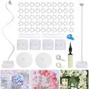 Bazen 8.2ft & 5ft Balloon Arch Kit Free Bending Shape Deformation Balloon Column Stand Half Arch Balloon Stand with Reinforced Base Balloon Arch Frame for Wedding Baby Shower Birthday Decoration