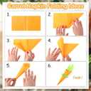 Domensi Hawaiian Luau Napkin Cutlery Set Theme Birthday Party Tableware Include Disposable Spoons Forks Knives Paper Napkins Satin Ribbons(Orange and Green)