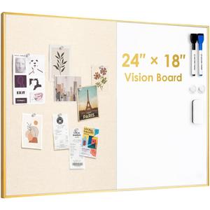 Dry Erase Cork Board Combo, 18" x 24"