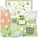 Gift Baskets for Women, 11pcs Unique Happy Birthday Gifts for Women, Best Inspirational Get Well Christmas Ideas Box w/Daisy Cup Her Teen Girl Sister Friend Friendship Mom - BRIGHTEN UP HER DAY! (Green)