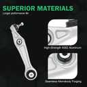 Front Rearward Lower Control Arm with Ball Joint Compatible with Tesla Model S 2012-2021, Model X 2016-2021 Reference Numbers 1027351-00-C 1048951-00-A