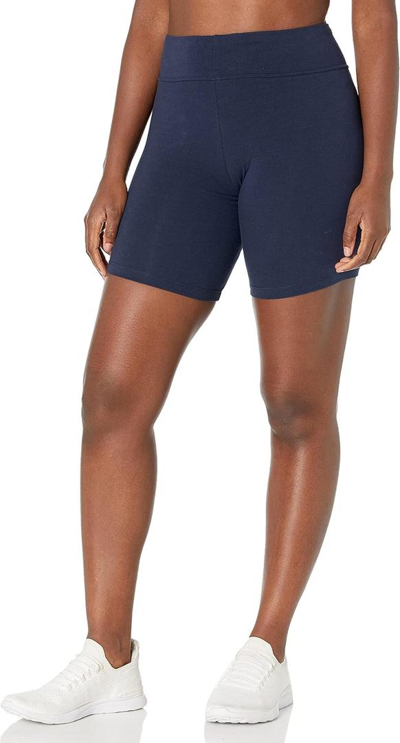 Jockey Women's Cotton Stretch 7" Bike Shorts (X-Large, Dark Navy)