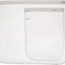 Whitmor Zippered Mesh Wash Bags - White (2 Piece Set)