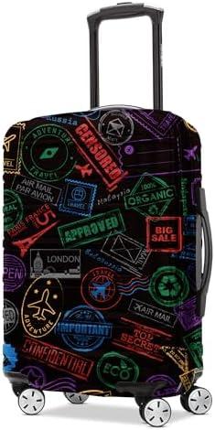 FIRST WAY Luggage Cover Protector - Anti-Scratch Suitcase Cover for Travel - Protects Against Dirt and Wear, Fits 18"-22" Luggage Passport Visa S