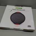 NutriChef 13-Inch Nonstick Pizza Tray - Round Carbon Steel Non-Stick Pizza Pan with Perforated Holes, Premium Bakeware Pizza Screen with Silicone Grip Handles, Dishwasher Safe - NCBPIZ1