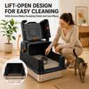 XXXL Stainless Steel Litter Box with Lid for Big Cats & Multi-Cat Homes
