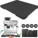 Appliance Slider 360° Rolling Tray for Coffee Maker Bamboo Coffee Pot Slider Tray for Countertop Rotation Sliding Tray with Wheels, Appliances Mat Easily from Under The Cabinet Black(15.7"×13")