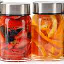 10oz Glass Juice Bottles  4 Pack Reusable Wide Mouth Bottles with Stainless Steel Lids & Cleaning Brush, BPA-Free Water Bottles for Juicing, Smoothies, Milk, and Protein (300ml)