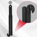 4pcs Food Bag Opener, Plastic Bag Cutter Pouch Squeezer with Stainless Steel Blade, Easy Hanging Chain & Suction Cup for Kitchen Home Restaurant Use (Black, White)