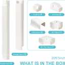 Mini Split Line Set Covers, 3 20 Ft PVC Line Set Cover Kits for Outside Ductless Mini Air Conditioners and Heat Pumps with Flexible Duct