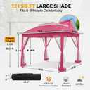 COOS BAY 11x11 Pop Up Gazebo with Mesh Netting, Instant Outdoor Canopy Tent, Water Resistant Shelter with UPF 50+ UV Protection, 121 Sq Ft Coverage, Dark Pink