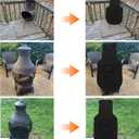 WOMACO Chiminea Cover Waterproof Patio Chiminea Fire Pit Cover Heavy Duty Weather Resistant Outdoor Chimney Protective Cover (29.5" D x 49.2" H, Black)