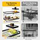 Turtle Tank Kit with Top Basking Platform,7.7 Gal 19.7X 9.5X 9.5 in