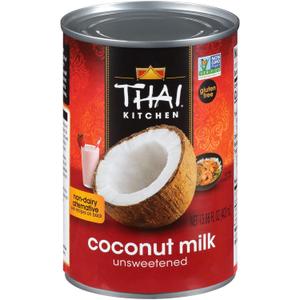 Thai Kitchen Gluten Free Unsweetened Coconut Milk, 13.66 fl oz (Pack of 12)