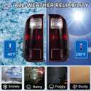DOT Approved OE Style Tail Lights for 2008-2016 Ford F-250 F-350 F-450 Super Duty | Direct Fit Pair | No Bulbs/No Harness | OE Replacement (Wine Red)