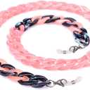 Acrylic Glasses Chain for Women Eye Glasses Holders Around Neck Eyeglass Chain Sunglasses Strap Glasses Lanyard (Blackmixpink)