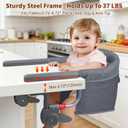Premium Hook On High Chair, One-Pull Quick Install No Twisting, Heavy Duty Steel Frame, Safe Materials Clip on Table Chair, Portable Baby Feeding Chair with Storage Bag for Travel Home