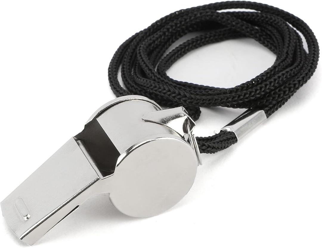 Whistle, Whistle for Coaches Stainless Steel Whistles with Lanyard Referee Whistle Emergency Coach Whistles Teacher Whistle Loud Crisp Sound Whistle for Adults Teachers Pet Training Outdoor Sports