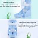 Rabbit Water Bottle Ferret Food Bowl Bunny Water Dispenser Stainless Steel Food Dish Hanging Drinking Fountain Drinker Feeder Crate Bowl Feeder Cup for Guinea Pig Hedgehog Chinchilla