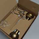 Mortise Lock Set for Interior Door, Vintage Antique Brass Door Knobs with Lock and Skeleton Key, Replacing Old Style Doors