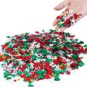 4800Pcs Christmas Confetti Xmas Metallic Foil Mix Confetti for Christmas and New Year Decoration Set (Style 3)