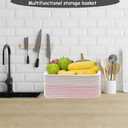 COMFY-HOMI 13" x 8.5" x 5.1" Storage Baskets for Organizing | Cotton Rope Woven Basket | Toy Storage Bin Box | Basket for Shelves, Closet Organizer Bin, Decorative Closet Shelf, 3 Pack, white/pink