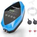 Quiet AC/DC Aquarium Air Pump for up to 600 Gals Tank, 4W/6W Portable Battery Powered Air Pump with Long 48 Hours Battery Life, 2-Outlet Oxygen Pump for Outdoor Fishing