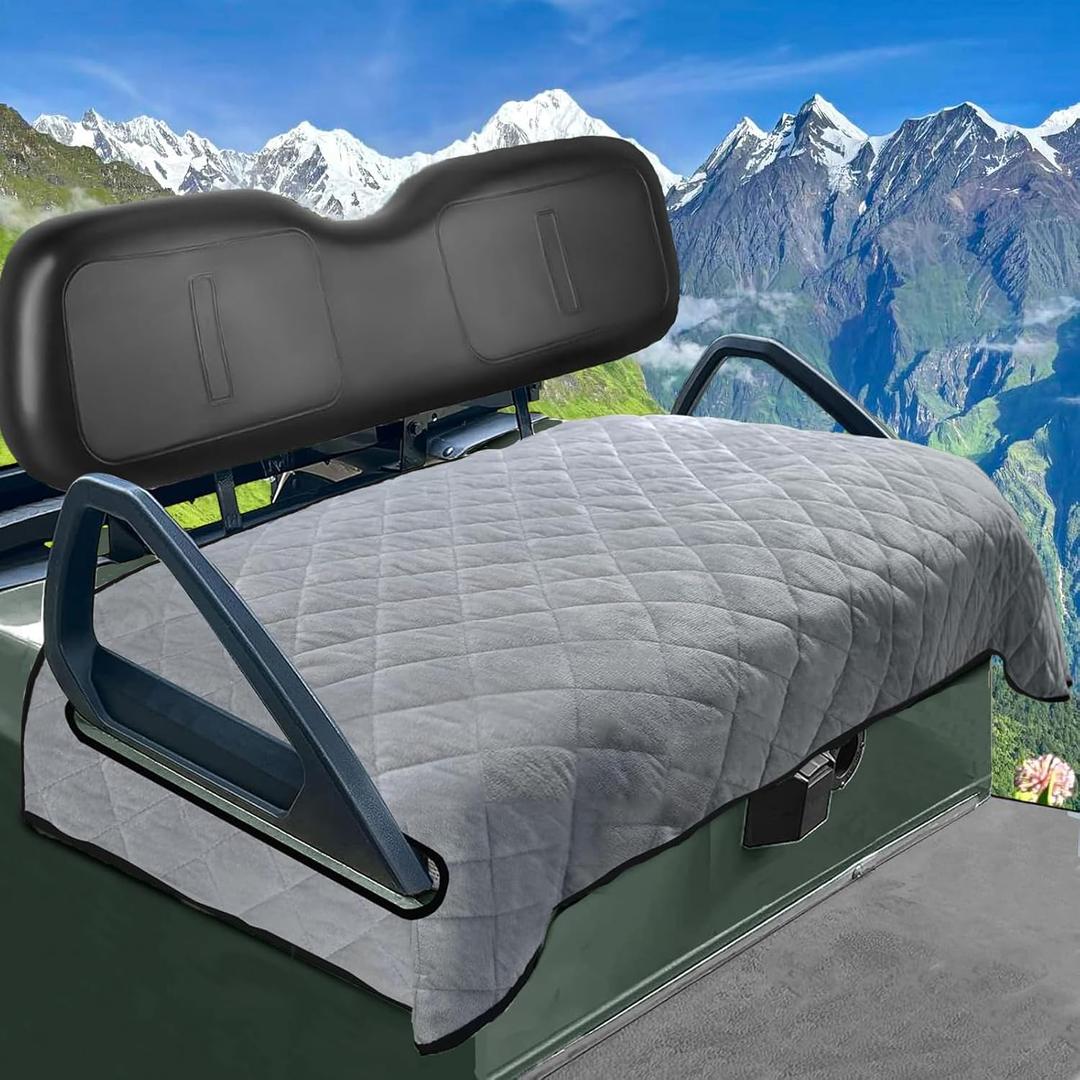 FLYMEI Golf Cart Seat Covers, Golf Cart Seat Towel Blanket, Short Plush Surface, Soft and Comfortable, Fit for EZGO, Yamaha, Club Car and Other 2-Seat Golf Carts, 51"x 30.5"