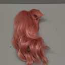 Pastel Bob Wigs with Bangs for Women Loose Wavy Wig Pastel Wavy Shoulder Length Bob Synthetic Cosplay Wig for Girl Colorful Costume Wigs (Pink)