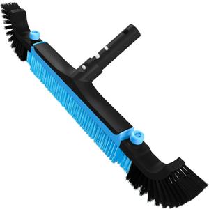 Poolvio 22" Extra-Wide Pool Brush Head, Heavy-Duty Pool Scrubber Brush with Detachable Corner Brush & Strong Nylon Bristles for Walls & Floors in Above-Ground and Inground Pools (Blue)