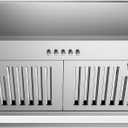 FIREGAS Range Hood Insert 30 inch, 600 CFM Ducted/Ductless Convertible Kitchen Hood with LED Light, Built-in Vent Hood with 3 Speed Exhaust Fan, Baffle Filters, Stove Hood with Carbon Filters