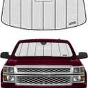 Pigenius Windshield Sun Shade for Chevy Silverado GMC Sierra 1500 2014-2018, Silverado GMC Sierra 2500HD 3500HD 2015-2019, Silverado LD GMC Sierra Limited 2019