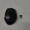 Amazon Basics Full Size Ergonomic Wireless Mouse with Fast Scrolling, Compatible with PC, Mac, Laptop - Black