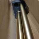 Heavy Duty Curtain Rods, 1 1/4 Inch Diameter Curtain Rod for Window 72-144 Inch(6-12ft), Telescoping Large Drapery Rod with Adjustable Modern Brackets, Warm Gold