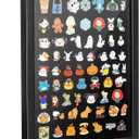 tutata 12x16 Pin Display Case, Enamel Pin Display Frame, Pin Collection Display, Shadow Box for Wall Display, Black