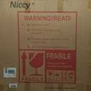 Niccy 28" Round LED Bathroom Backlit Mirror With Lights, Black Frame Lighted Vanity for Wall, Circle With Anti-Fog, Light Up 3 Color ShatterProof