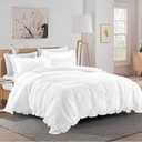 Stylish prints Cover  - 1 Frilled Sheet With Ruffle Edge Corners And 1Pillowcase - White, US Twin - 100% Cotton 800 Thread Count -  Comforter/Sheet    - Duvet Set 91,5×68inch , pillowcase 32×26,5 inch