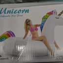 Jasonwell Giant Inflatable Unicorn Pool Float Floatie Ride On with Fast Valves Large Rideable Blow Up Summer Beach Swimming Pool Party Lounge Raft Decorations Toys for Kids Adults, 3X-Large