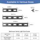 LED Bathroom Light Fixtures, 3-Light Modern Vanity Lights with Milky White Frosted Acrylic Shades, Matte Black Bathroom Lighting Fixtures Over Mirror, ETL Listed, 20W 5CCT Adjustable