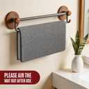 Joyhalo Shower Mat Bathtub Mat Non Slip, Bathmats Non Slip, Quick Drying Foot Scrubber Loofah Mats for Shower, Tub, Bathroom, Home, 24 * 24inch, Grey